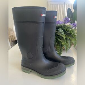 Baffin Canada Rain Boots Enduro? Mens size 11 LM48532 Black Green sole EUC